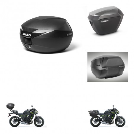 SHAD Maletas sh23 alu + soporte montaje baul SH39 accesorios KIT-460839