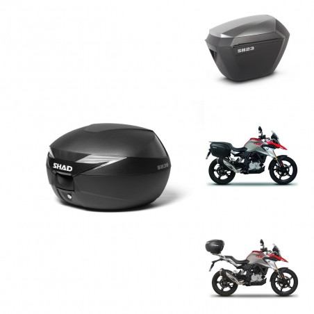 SHAD Maletas sh23 alu + soporte montaje baul SH39 KIT-460841