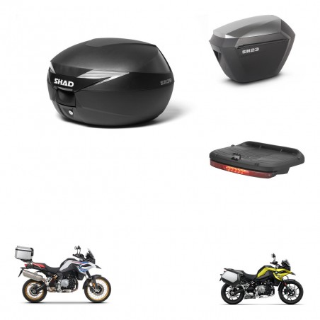 SHAD Maletas sh23 alu + soporte montaje baul SH39 accesorios KIT-460867