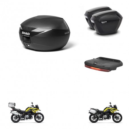 SHAD Maletas sh23 + soporte montaje baul SH39 accesorios KIT-460882