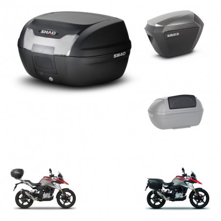 SHAD Maletas sh23 alu + soporte montaje baul SH40 accesorios KIT-460893