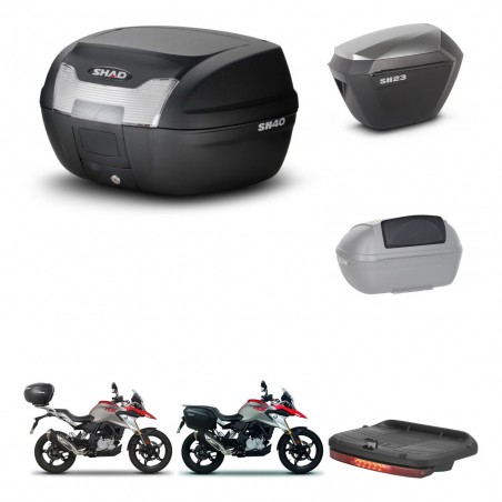 SHAD Maletas sh23 alu + soporte montaje baul SH40 accesorios KIT-460895