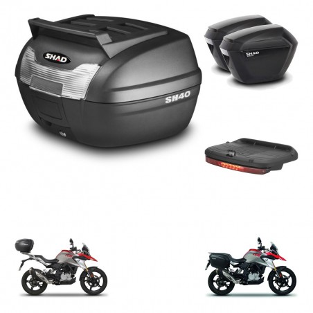 SHAD SH23 suitcases + mounting bracket SH40 trunk top grill accessories KIT-460938