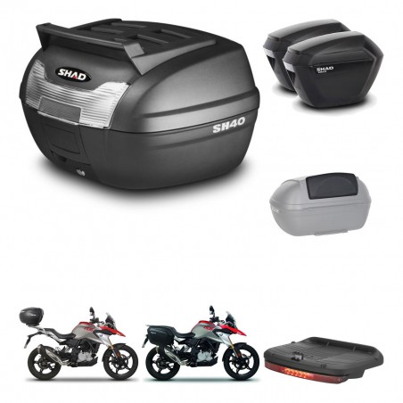 SHAD Maletas sh23 + soporte montaje baul SH40 parrilla superior accesorios KIT-460942