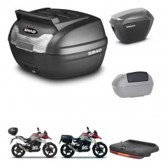 SHAD SH23 alu suitcases + mounting bracket SH40 top grill trunk accessories KIT-460943