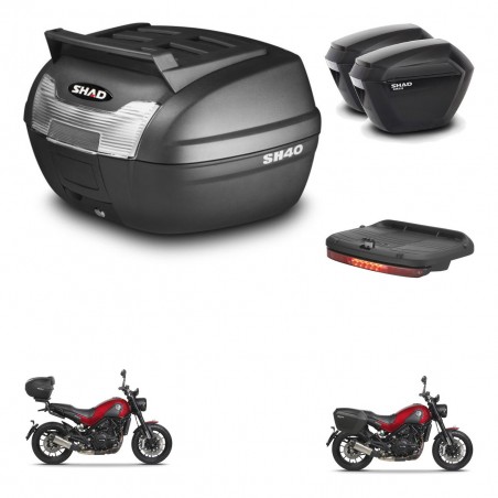 SHAD Maletas sh23 + soporte montaje baul SH40 parrilla superior accesorios KIT-460946
