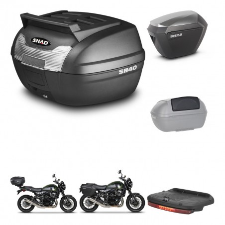 SHAD Maletas sh23 alu + soporte montaje baul SH40 parrilla superior accesorios KIT-460959
