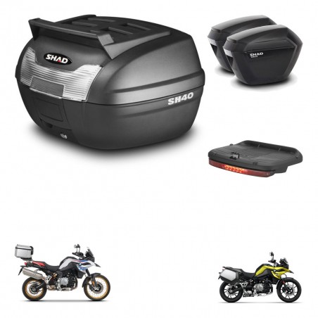SHAD Maletas sh23 + soporte montaje baul SH40 parrilla superior accesorios KIT-460962
