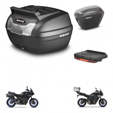 SHAD Maletas sh23 alu + soporte montaje baul SH40 parrilla superior accesorios KIT-460971