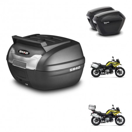 SHAD Maletas sh23 + soporte montaje baul SH40 parrilla superior KIT-460976