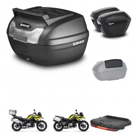 SHAD SH23 suitcases + mounting bracket SH40 trunk top grill accessories KIT-460982