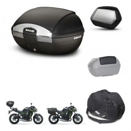 SHAD SH35 PREMIUM suitcases + mounting bracket SH45 trunk accessories KIT-460987