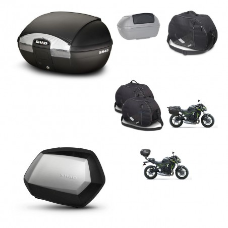 SHAD Maletas SH35 PREMIUM + soporte montaje baul SH45 accesorios KIT-460988