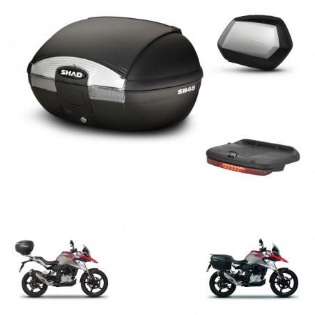 SHAD Maletas SH35 PREMIUM + soporte montaje baul SH45 accesorios KIT-460999