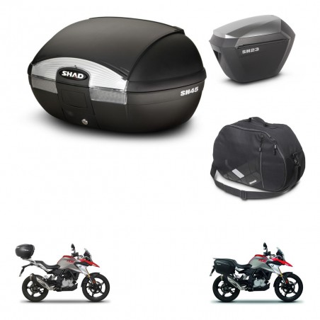 SHAD Maletas sh23 alu + soporte montaje baul SH45 accesorios KIT-461007