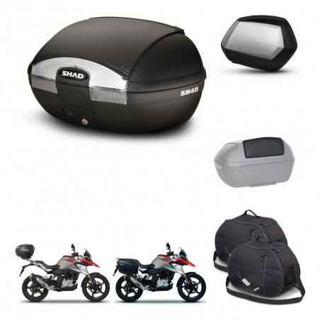 SHAD SH35 PREMIUM suitcases + mounting bracket SH45 trunk accessories KIT-461018