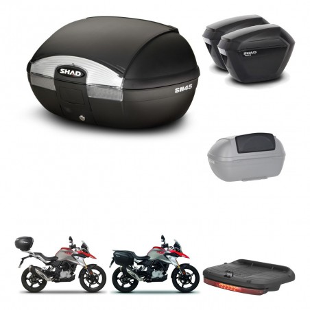 SHAD Maletas sh23 + soporte montaje baul SH45 accesorios KIT-461022