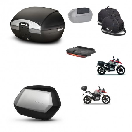 SHAD Maletas SH35 PREMIUM + soporte montaje baul SH45 accesorios KIT-461024