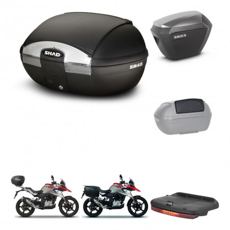 SHAD Maletas sh23 alu + soporte montaje baul SH45 accesorios KIT-461025
