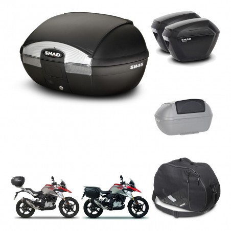 SHAD Maletas sh23 + soporte montaje baul SH45 accesorios KIT-461028