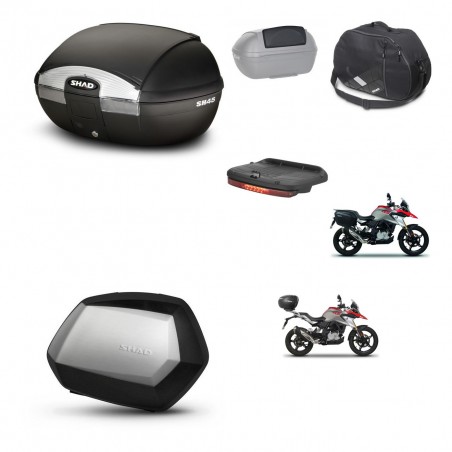 SHAD Maletas SH35 PREMIUM + soporte montaje baul SH45 accesorios KIT-461035