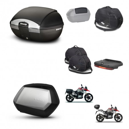 SHAD Maletas SH35 PREMIUM + soporte montaje baul SH45 accesorios KIT-461036