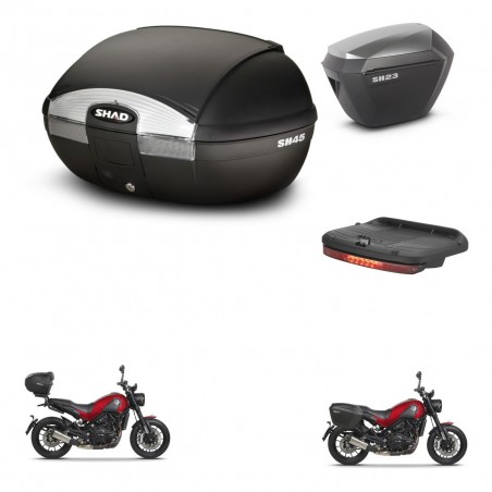SHAD Maletas sh23 alu + soporte montaje baul SH45 accesorios KIT-461049