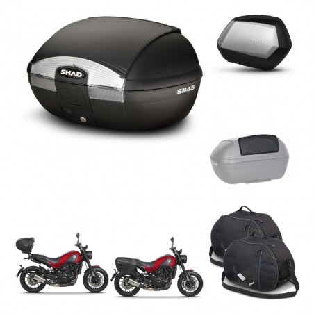 SHAD Maletas SH35 PREMIUM + soporte montaje baul SH45 accesorios KIT-461066