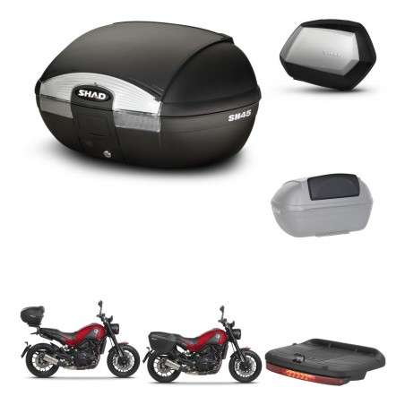 SHAD Maletas SH35 PREMIUM + soporte montaje baul SH45 accesorios KIT-461071