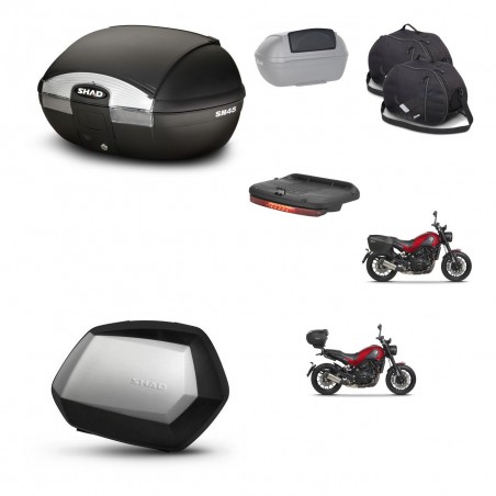 SHAD Maletas SH35 PREMIUM + soporte montaje baul SH45 accesorios KIT-461072