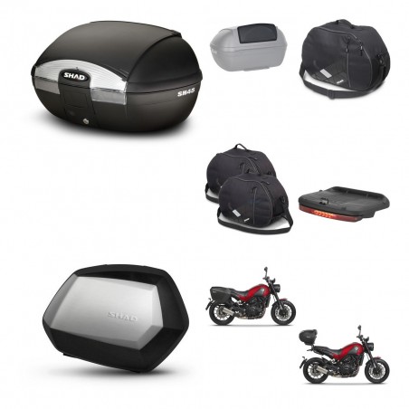 SHAD Maletas SH35 PREMIUM + soporte montaje baul SH45 accesorios KIT-461084