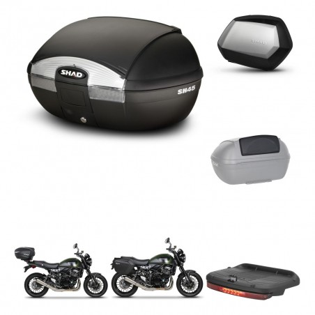 SHAD Maletas SH35 PREMIUM + soporte montaje baul SH45 accesorios KIT-461119