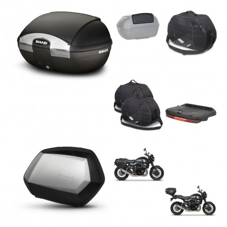 SHAD Maletas SH35 PREMIUM + soporte montaje baul SH45 accesorios KIT-461132