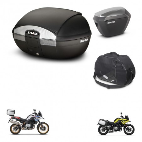 SHAD Maletas sh23 alu + soporte montaje baul SH45 accesorios KIT-461151