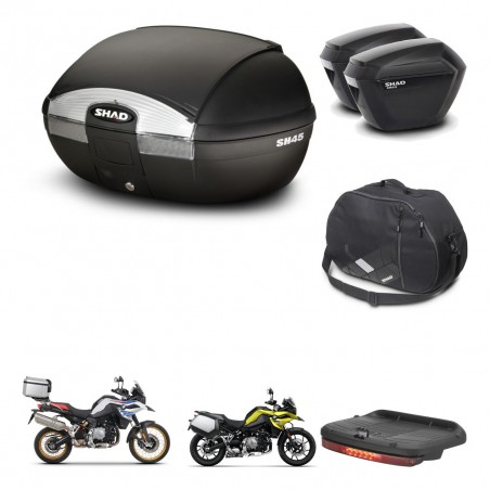 SHAD Maletas sh23 + soporte montaje baul SH45 accesorios KIT-461154