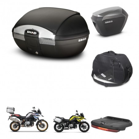 SHAD Maletas sh23 alu + soporte montaje baul SH45 accesorios KIT-461157