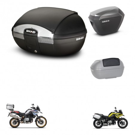 SHAD Maletas sh23 alu + soporte montaje baul SH45 accesorios KIT-461163