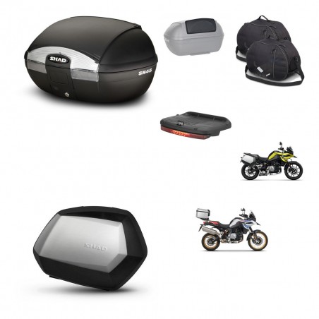 SHAD Maletas SH35 PREMIUM + soporte montaje baul SH45 accesorios KIT-461168