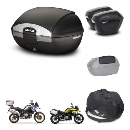 SHAD Maletas sh23 + soporte montaje baul SH45 accesorios KIT-461172