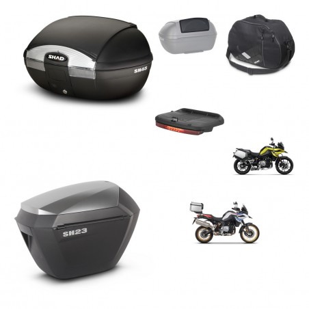 SHAD Maletas sh23 alu + soporte montaje baul SH45 accesorios KIT-461181