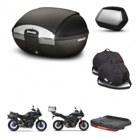 SHAD Maletas SH35 PREMIUM + soporte montaje baul SH45 accesorios KIT-461192
