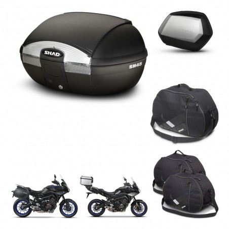 SHAD Maletas SH35 PREMIUM + soporte montaje baul SH45 accesorios KIT-461198