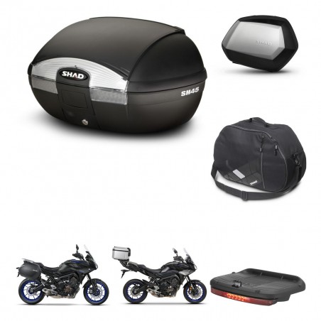 SHAD Maletas SH35 PREMIUM + soporte montaje baul SH45 accesorios KIT-461203
