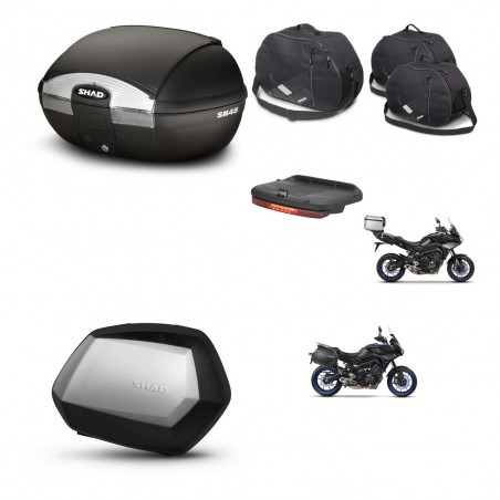 SHAD Maletas SH35 PREMIUM + soporte montaje baul SH45 accesorios KIT-461204