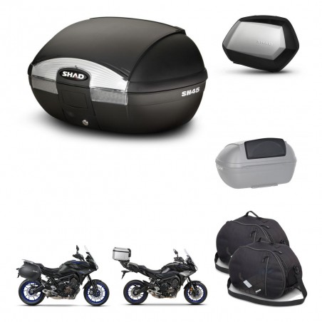 SHAD Maletas SH35 PREMIUM + soporte montaje baul SH45 accesorios KIT-461210