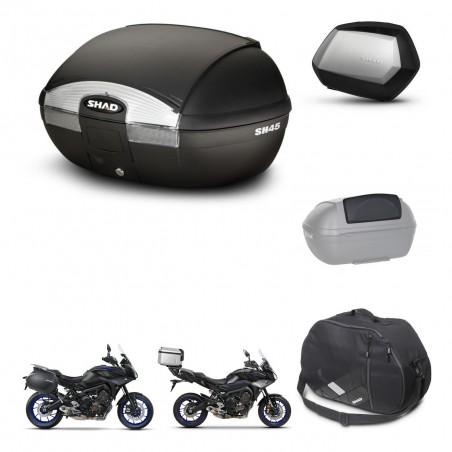 SHAD Maletas SH35 PREMIUM + soporte montaje baul SH45 accesorios KIT-461221