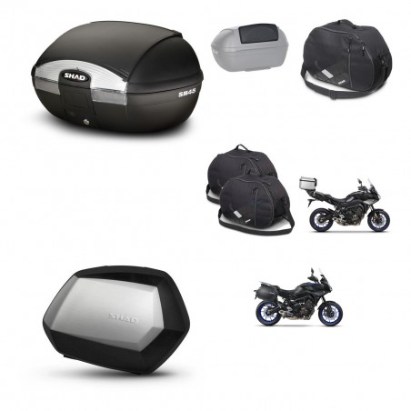 SHAD Maletas SH35 PREMIUM + soporte montaje baul SH45 accesorios KIT-461222