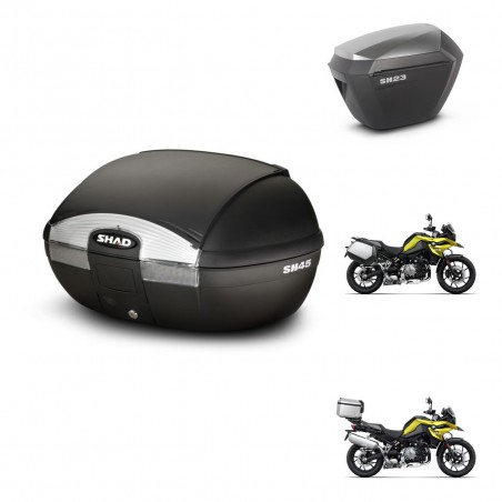 SHAD Maletas sh23 alu + soporte montaje baul SH45 KIT-461235