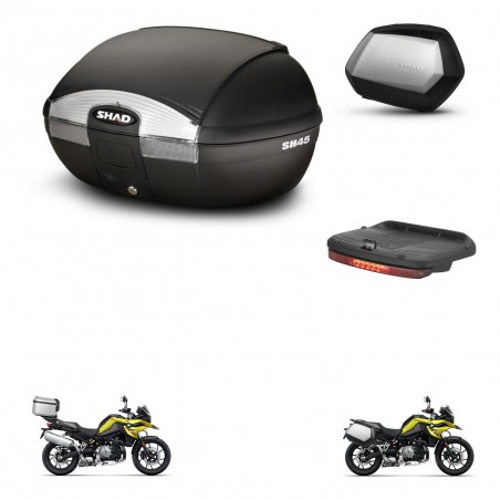 SHAD Maletas SH35 PREMIUM + soporte montaje baul SH45 accesorios KIT-461239