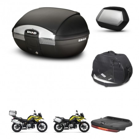 SHAD SH35 PREMIUM suitcases + mounting bracket SH45 trunk accessories KIT-461251